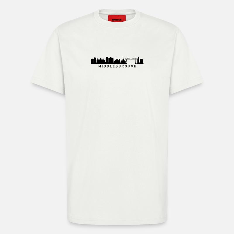 Skyline von Middlesbrough - T-Shirt - made by SPREAD - OFF WHITE