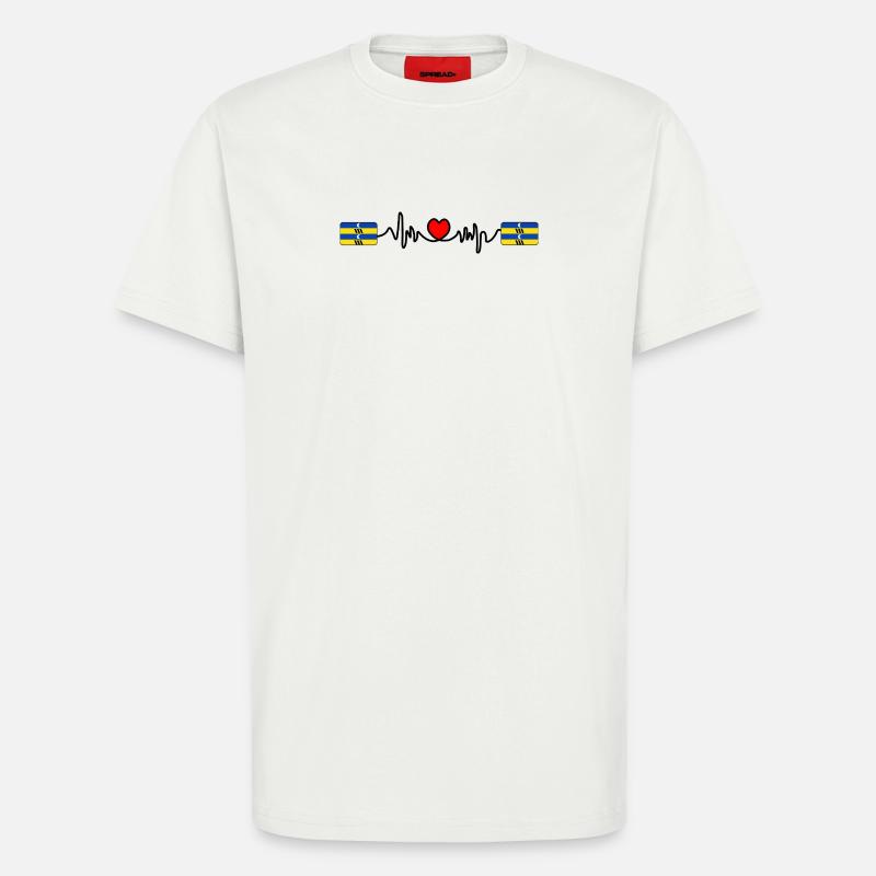 Ameland Pulse-Logo – Inselstil - T-Shirt - made by SPREAD - OFF WHITE