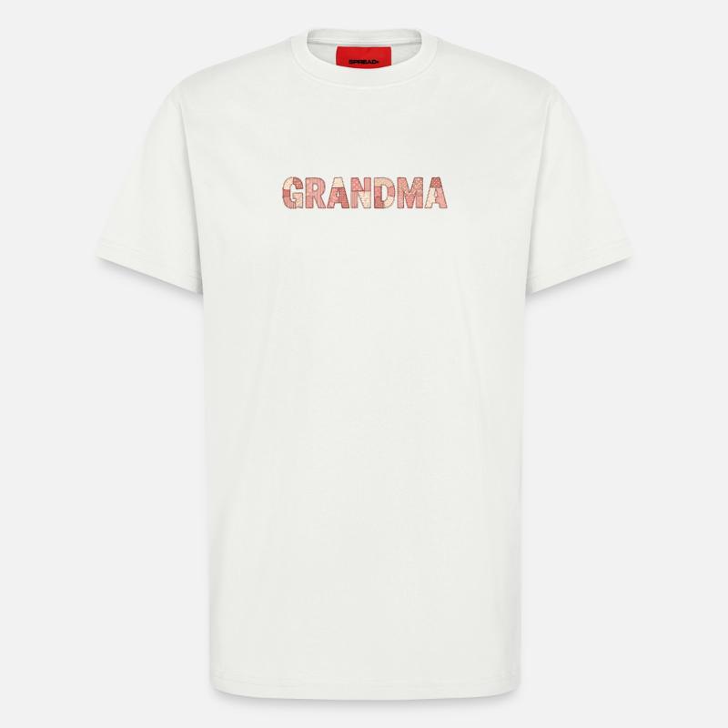 Grandma Patchwork Blumen Muster Geschenk - T-Shirt - made by SPREAD - OFF WHITE