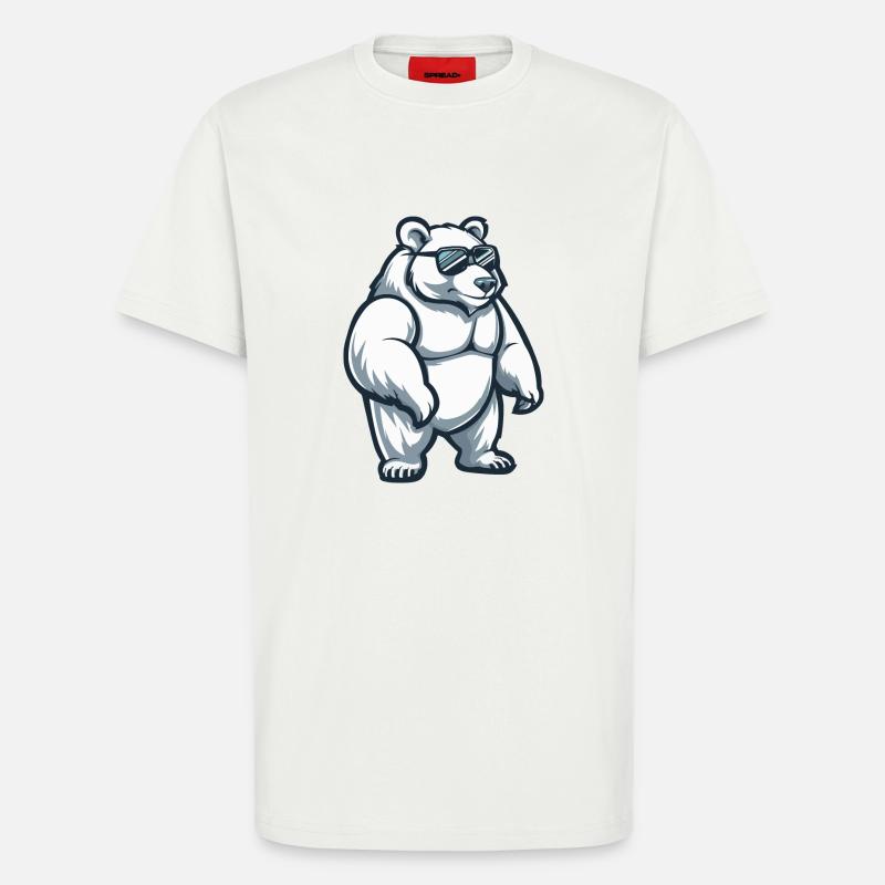 Polar Bear Comic Cool - T-Shirt - made by SPREAD - OFF WHITE