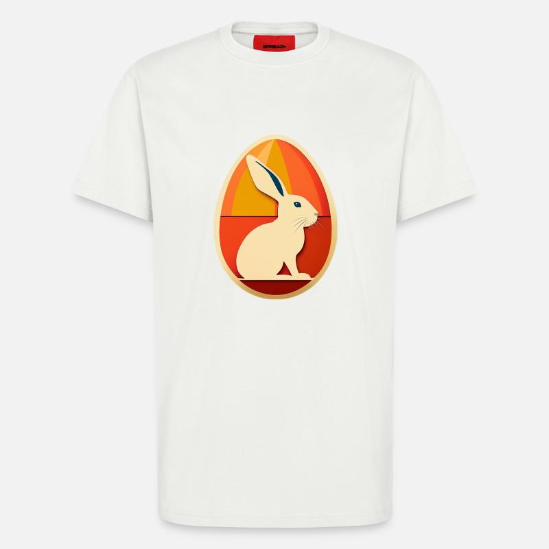 Conception d’oeuf de Pâques n°14 - T-shirt bio décontracté fabriqué en UE - OFF WHITE