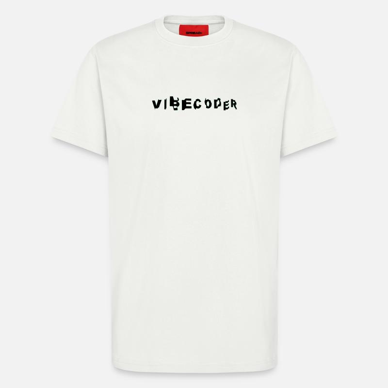 VibeCoder Glitch Neon - T-Shirt - made by SPREAD - OFF WHITE