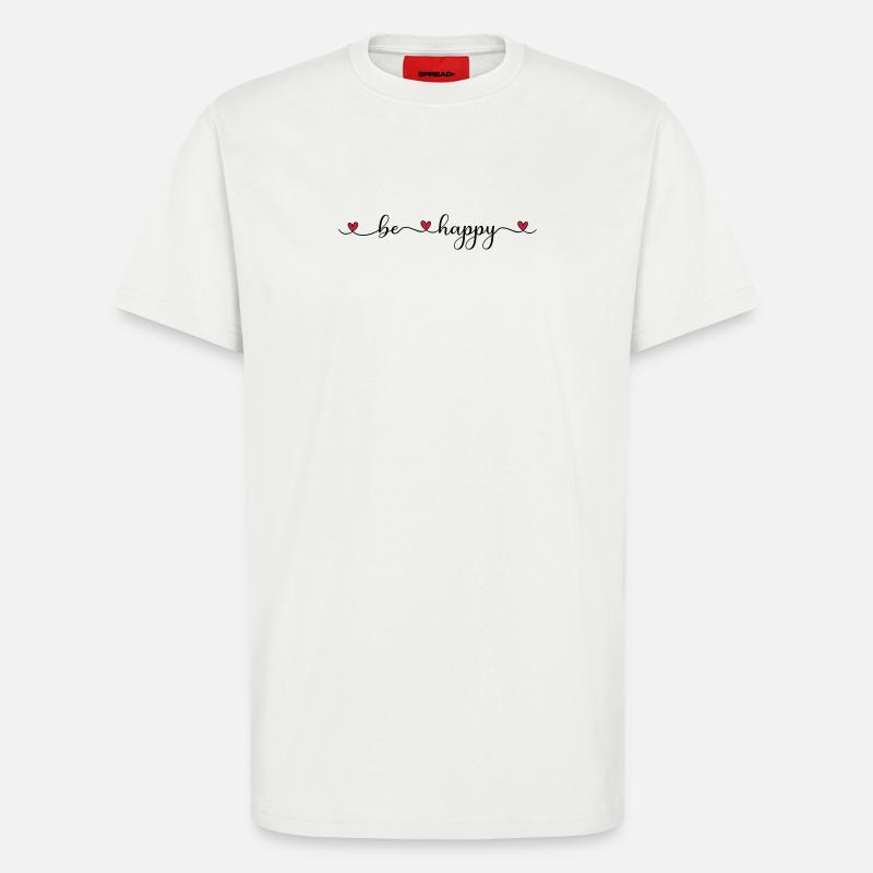 be happy - T-Shirt - made by SPREAD - OFF WHITE