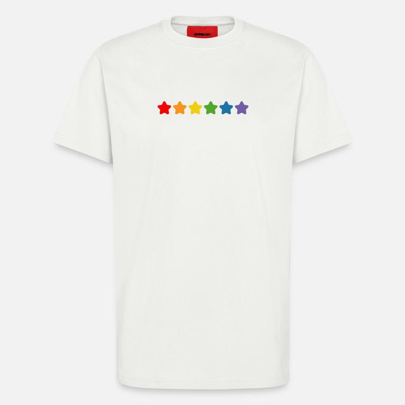 Regenbogen Sternchen LGBT lgbtqi queer - T-Shirt - made by SPREAD - OFF WHITE