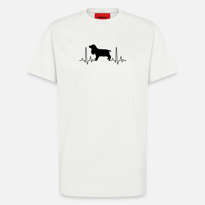 Cocker Spaniel Plus - T-shirt bio décontracté fabriqué en UE - OFF WHITE