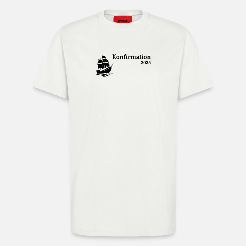 Confirmation 2025 Le navire prend la mer - T-shirt bio décontracté fabriqué en UE - OFF WHITE
