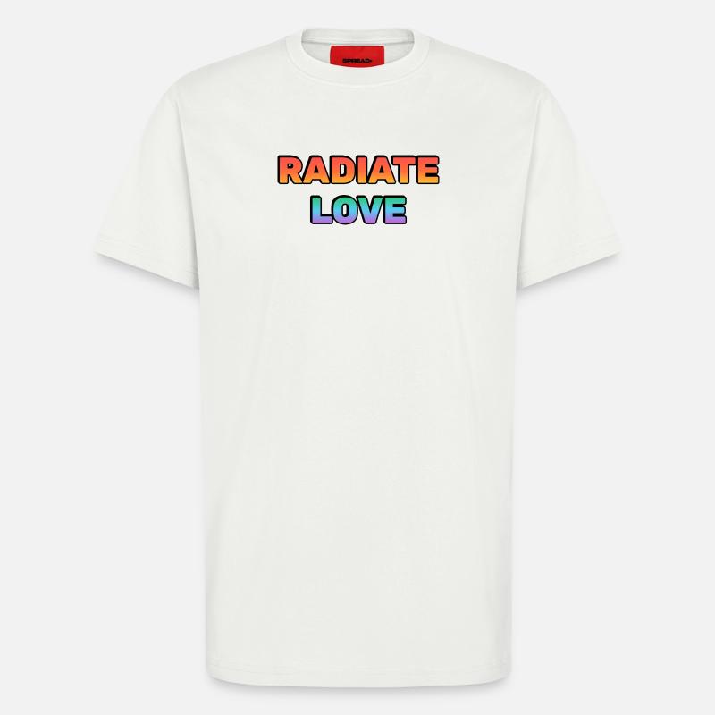 Radiate Love Gradient Typografie - T-Shirt - made by SPREAD - OFF WHITE