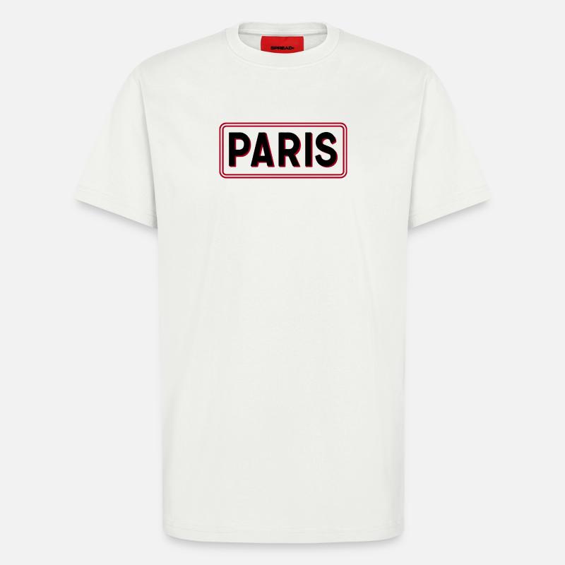 Paris Red Frame Typography - T-Shirt - made by SPREAD - OFF WHITE