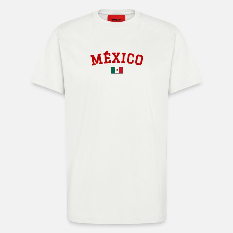 Mexiko Flagge Design Rot - T-Shirt - made by SPREAD - OFF WHITE