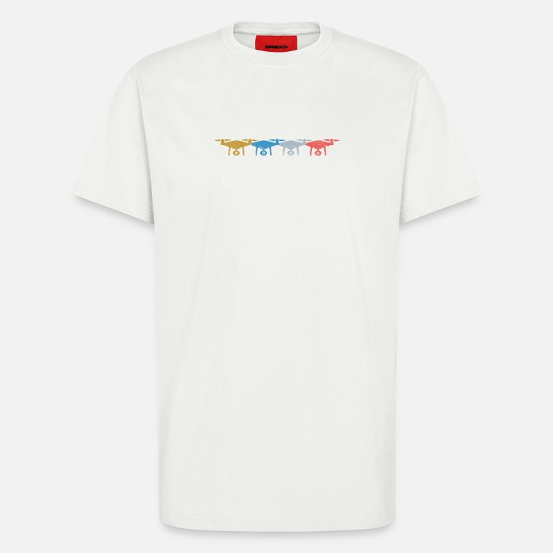 Heartbeat Drone Drones - T-Shirt - made by SPREAD - OFF WHITE