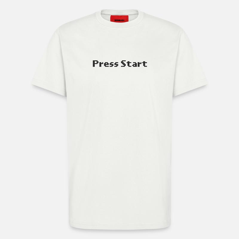 press start - space invader - T-Shirt - made by SPREAD - OFF WHITE