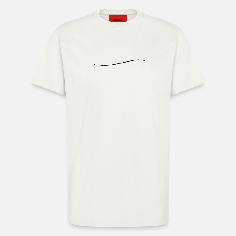 curved stroke modern creative underlined - T-Shirt - made by SPREAD - OFF WHITE
