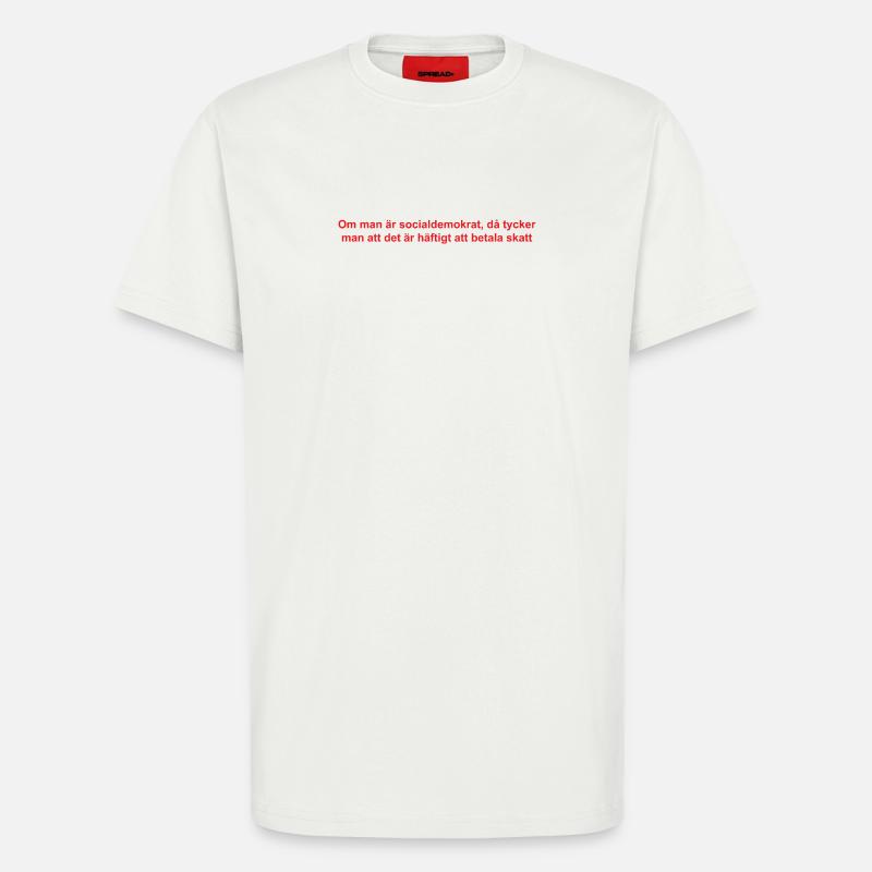 Conception de textes satiriques analytiques - T-shirt bio décontracté fabriqué en UE - OFF WHITE