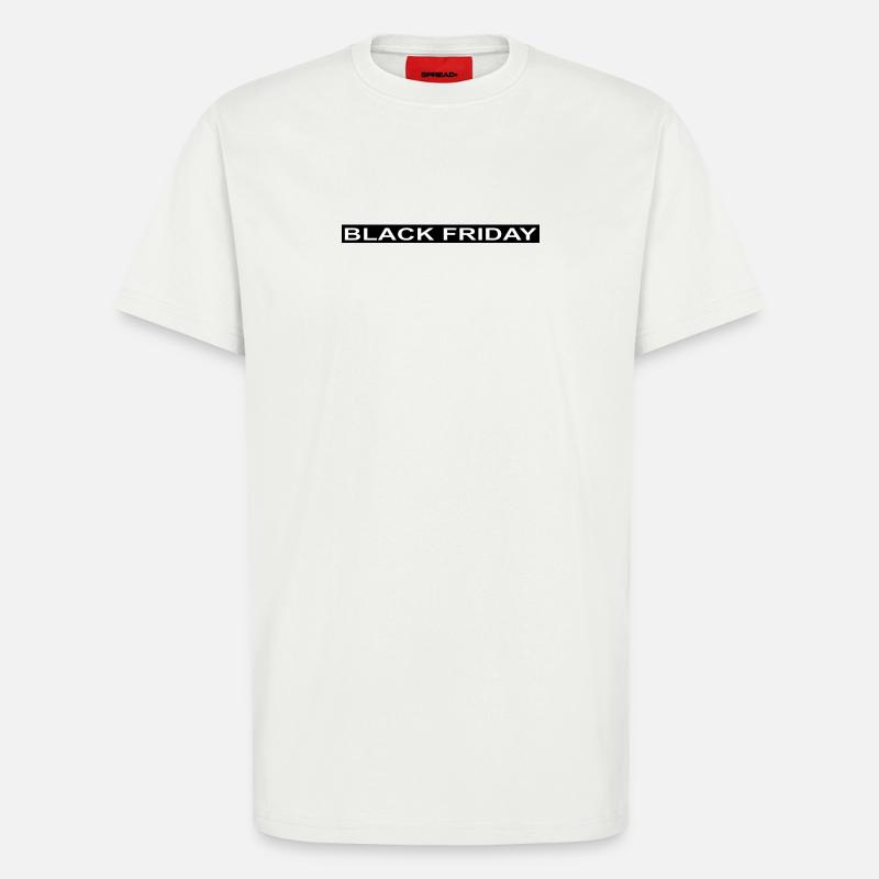 Noir Vendredi Minimaliste - T-shirt bio décontracté fabriqué en UE - OFF WHITE