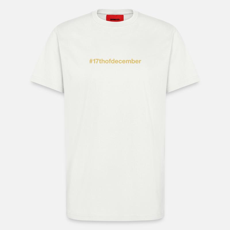 Né le 17 décembre Anniversaire - T-shirt bio décontracté fabriqué en UE - OFF WHITE