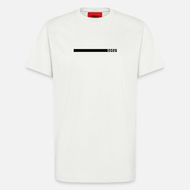 2026 year line - T-Shirt - made by SPREAD - OFF WHITE