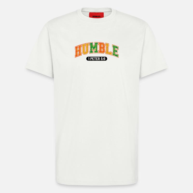 Die Botschaft der Demut 1Petrus 5,6 - T-Shirt - made by SPREAD - OFF WHITE