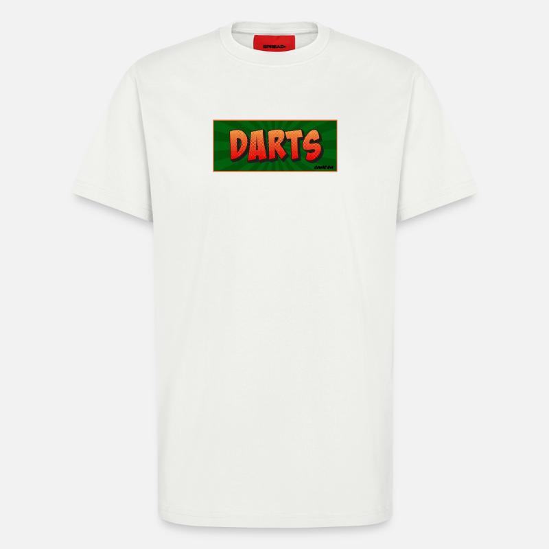 Darts Comic Retro Spielmotiv - T-Shirt - made by SPREAD - OFF WHITE