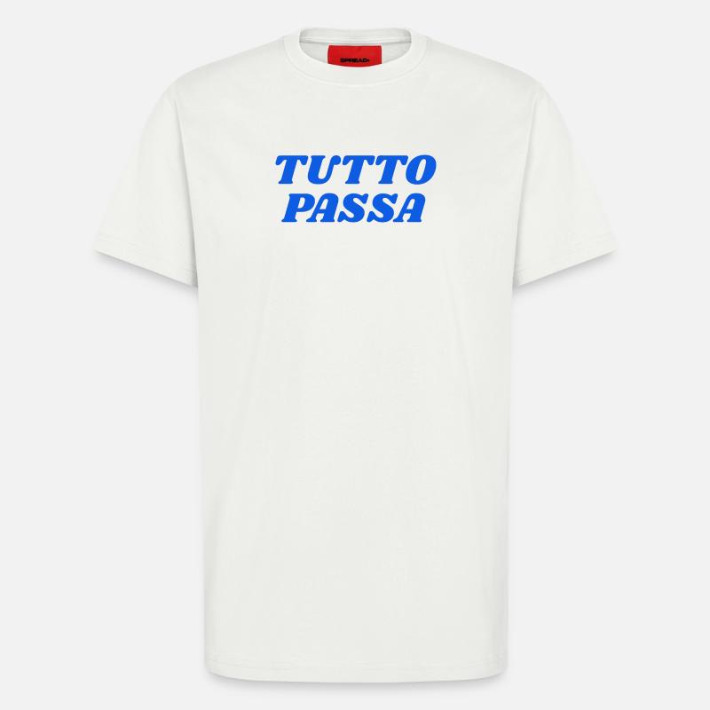tutto passa - T-shirt bio décontracté fabriqué en UE - OFF WHITE