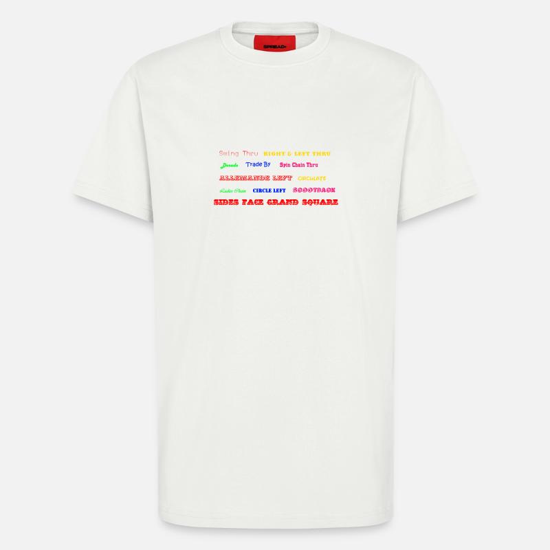 Square Dance Figuren - T-Shirt - made by SPREAD - OFF WHITE