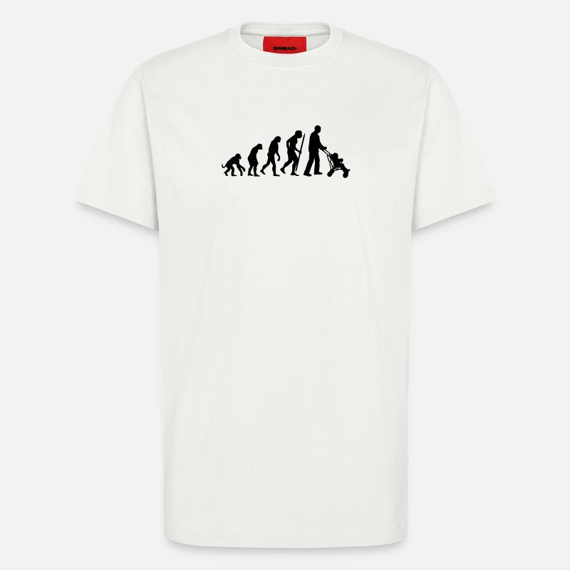 Die Entwicklung der (Groß-) Vaterschaft - T-Shirt - made by SPREAD - OFF WHITE