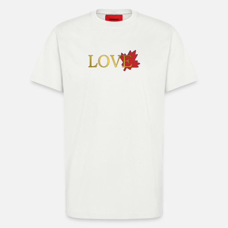 Liebe Maple Leaf von Kanada - T-Shirt - made by SPREAD - OFF WHITE