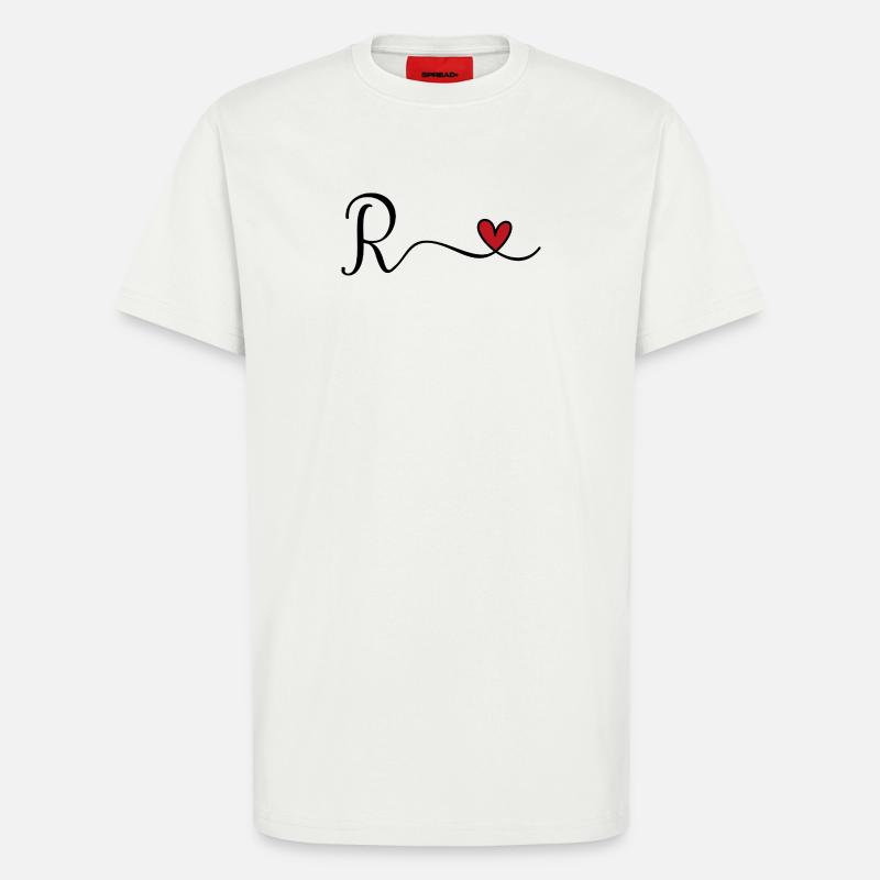 Buchstabe R Monogramm - T-Shirt - made by SPREAD - OFF WHITE