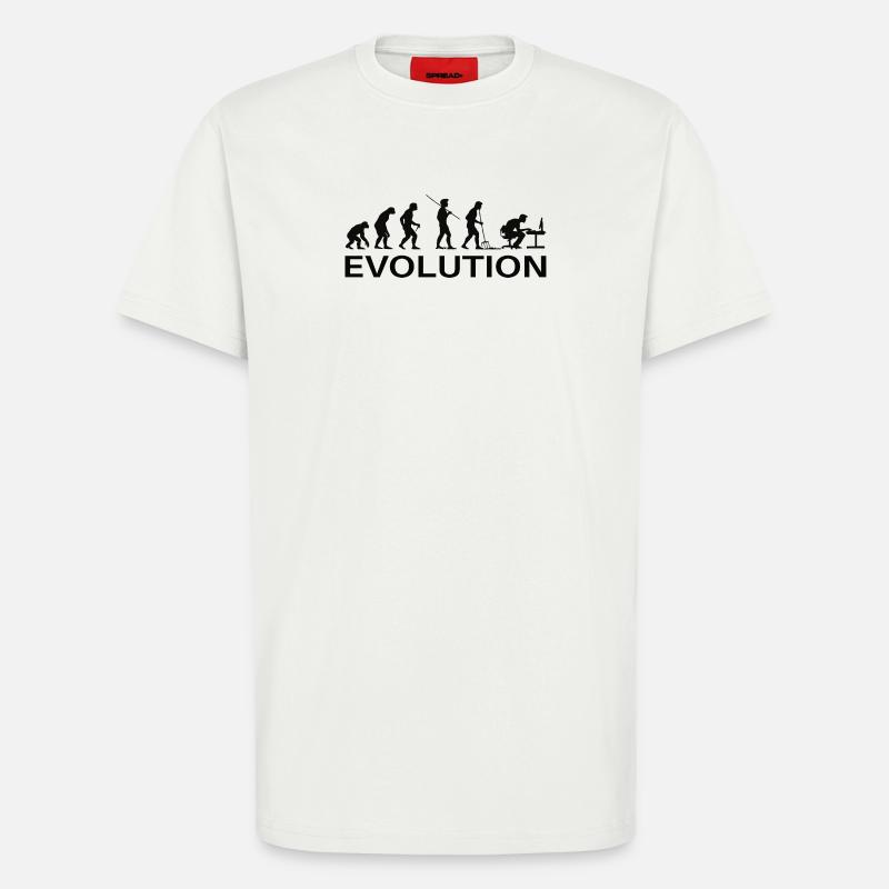 Evolution Gamer | Computer Freak Nerd PC - T-Shirt - made by SPREAD - OFF WHITE