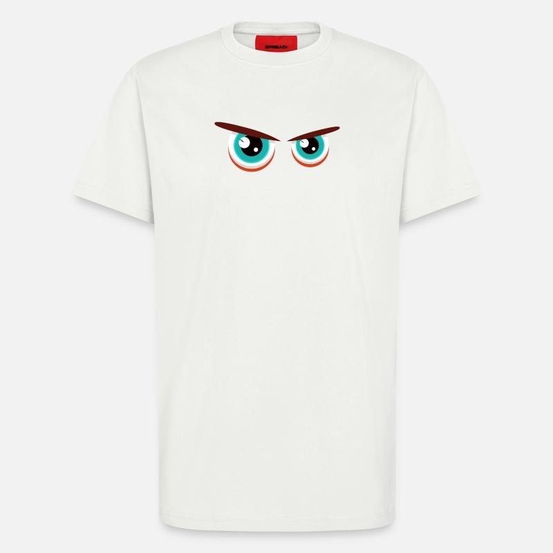 Intensive Blickblicke mit angespannter Mimik - T-Shirt - made by SPREAD - OFF WHITE