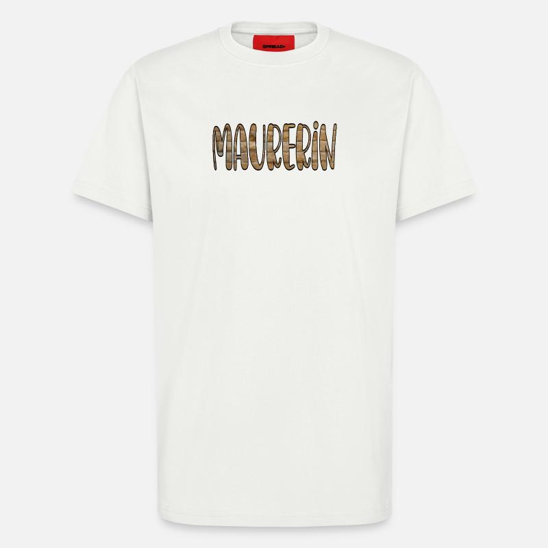 Construction industry bricklayer house construction - T-Shirt - made by SPREAD - OFF WHITE