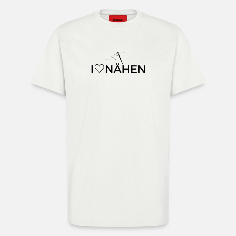 Ich liebe Nähen - Design mit Grafik - T-Shirt - made by SPREAD - OFF WHITE