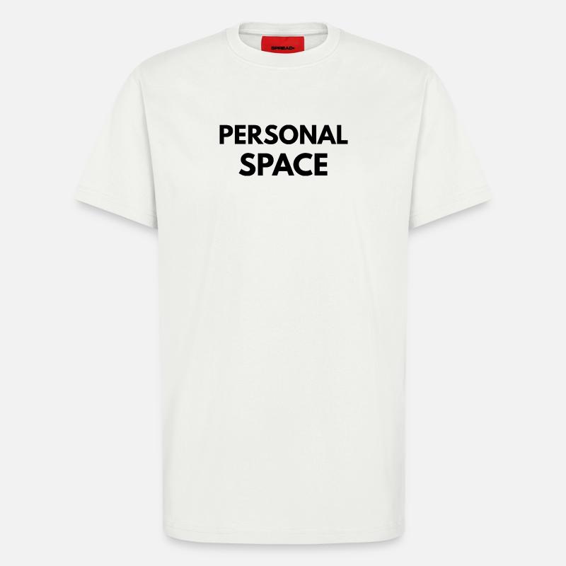 Personal Space Minimal Quote Design - T-shirt bio décontracté fabriqué en UE - OFF WHITE