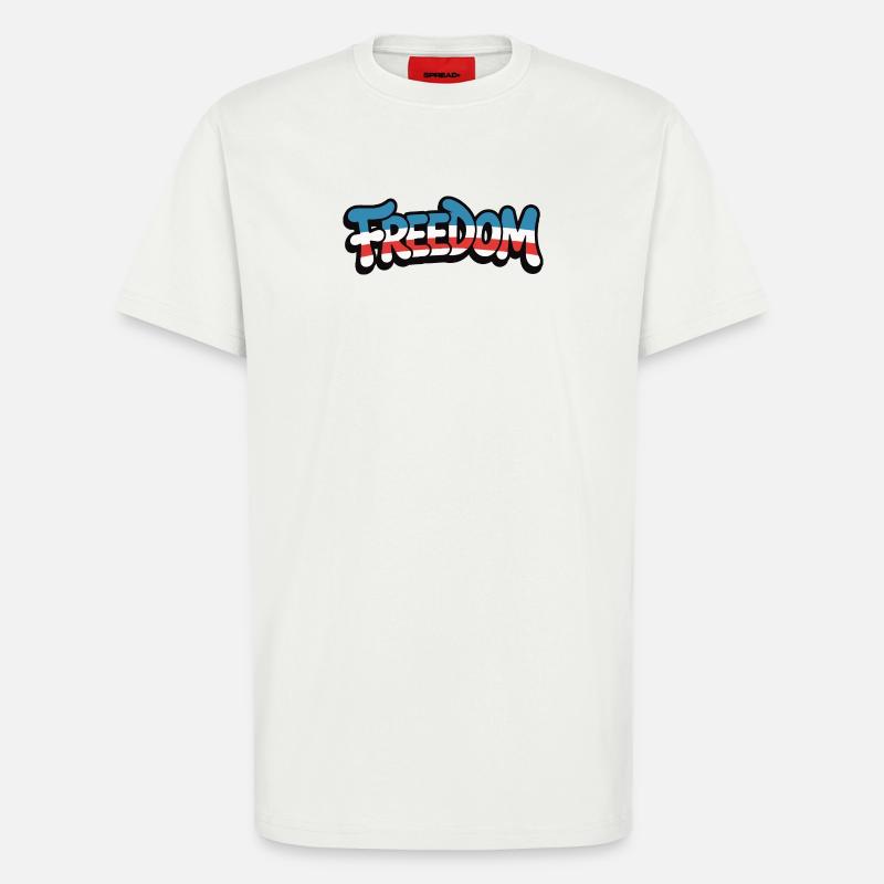Freedom Typografie Statement Design - T-Shirt - made by SPREAD - OFF WHITE