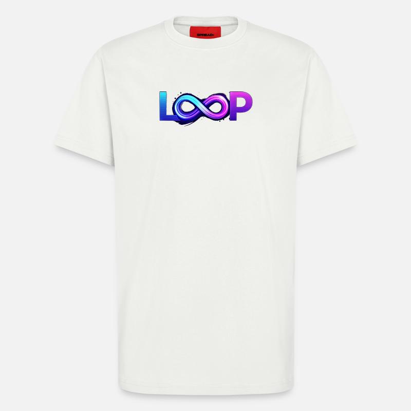 Neon Loop Infinity - T-Shirt - made by SPREAD - OFF WHITE