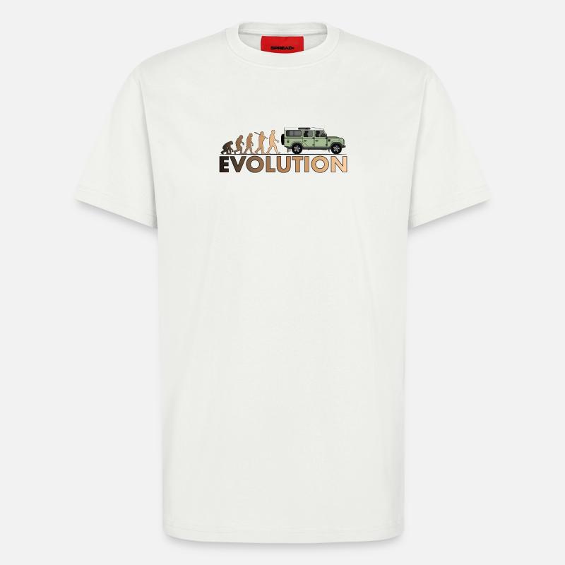 Defender 110 Évolution - T-shirt bio décontracté fabriqué en UE - OFF WHITE