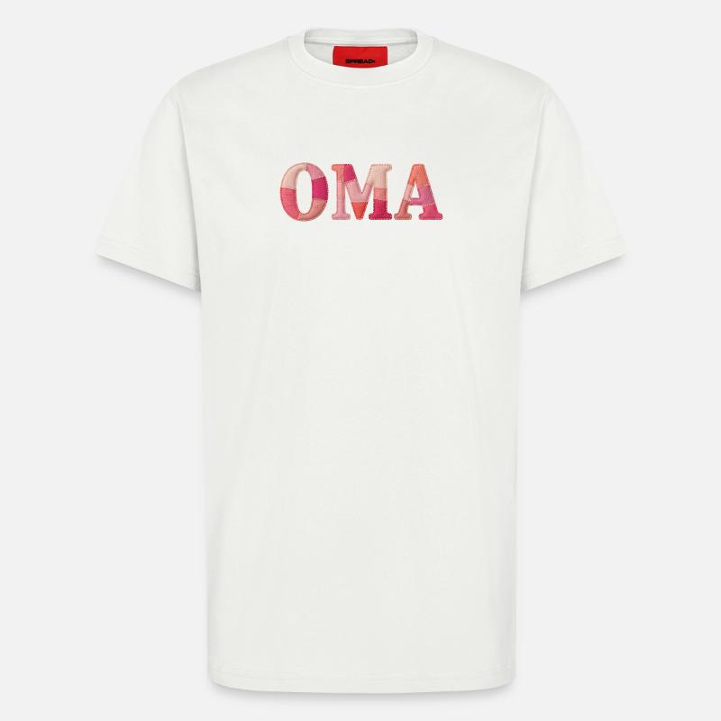 OMA Cozy Patchwork Statement Geschenk - T-Shirt - made by SPREAD - OFF WHITE