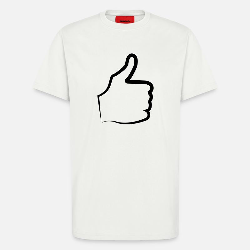 Daumen hoch thumb - T-Shirt - made by SPREAD - OFF WHITE
