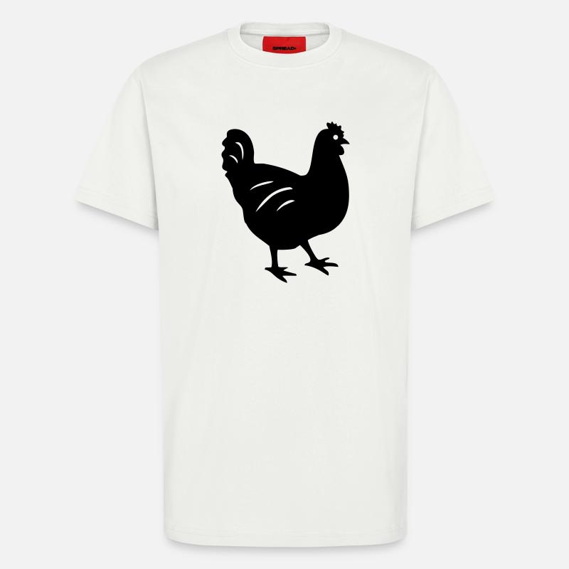 huhn vogel geschenk - T-Shirt - made by SPREAD - OFF WHITE