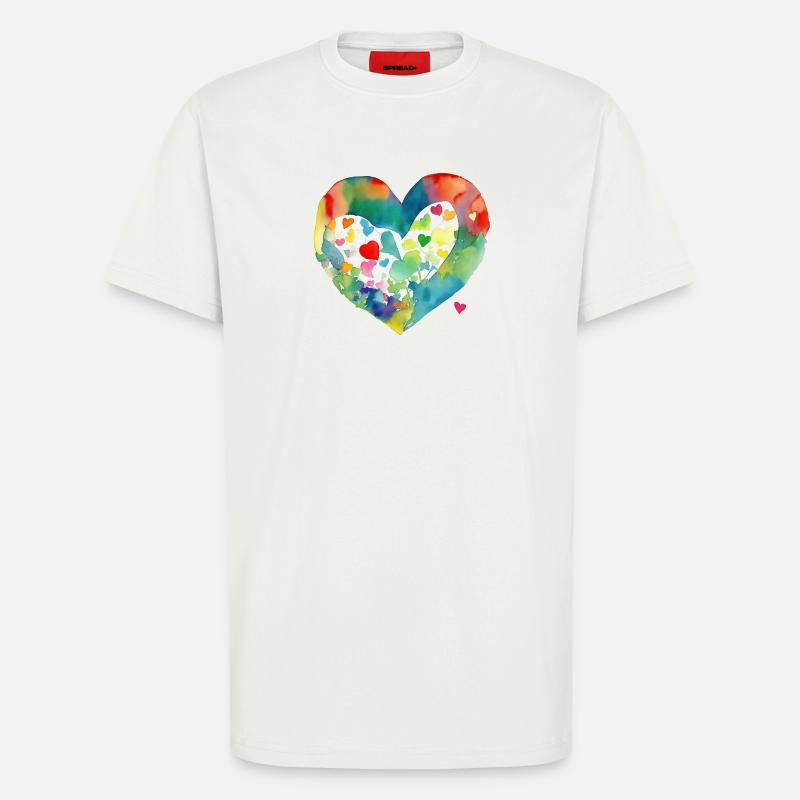 Herz - T-Shirt - made by SPREAD - OFF WHITE