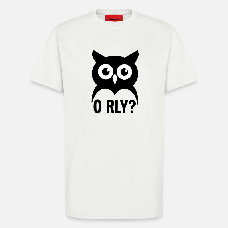 O RLY? Eule - T-Shirt - made by SPREAD - OFF WHITE