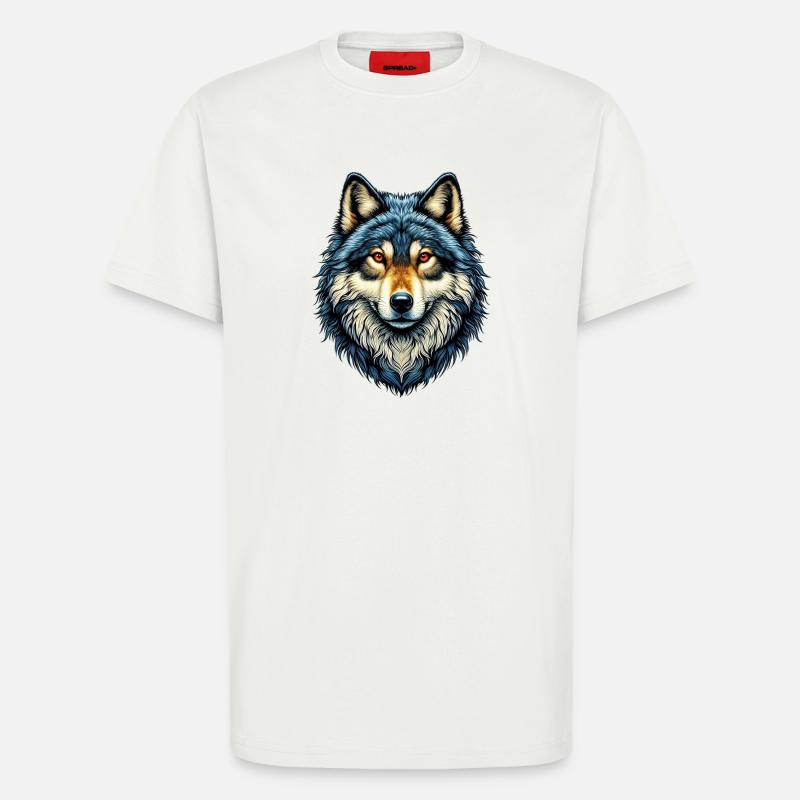 Wolf - T-Shirt - made by SPREAD - OFF WHITE