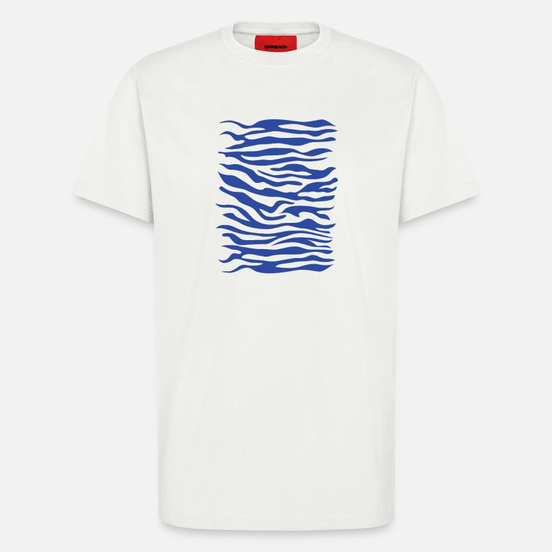 Zebra Pattern Blue - T-Shirt - made by SPREAD - OFF WHITE
