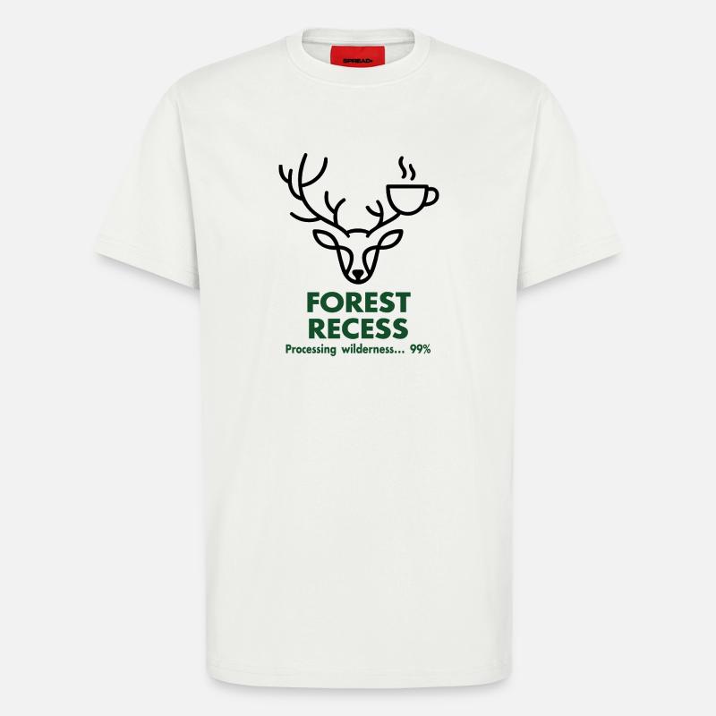 Hirsch mit Kelch im Wald - T-Shirt - made by SPREAD - OFF WHITE
