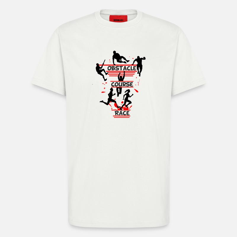 Obstacle Course Race – Full Action Silhouette - T-Shirt - made by SPREAD - OFF WHITE