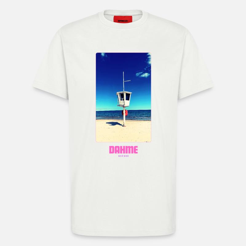 DAHME BEACH - T-Shirt - made by SPREAD - OFF WHITE