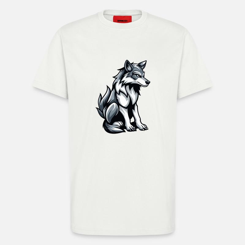 Wolf Comic - T-Shirt - made by SPREAD - OFF WHITE