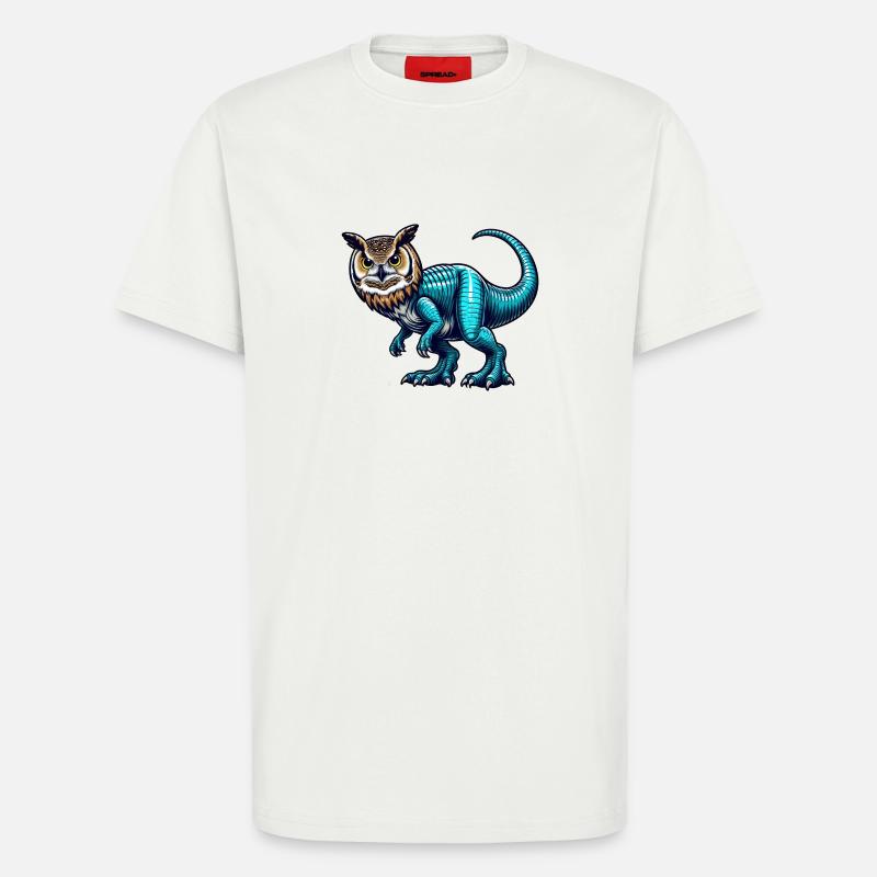 T-Rex Eule Fusion Fabeltier Design - T-Shirt - made by SPREAD - OFF WHITE