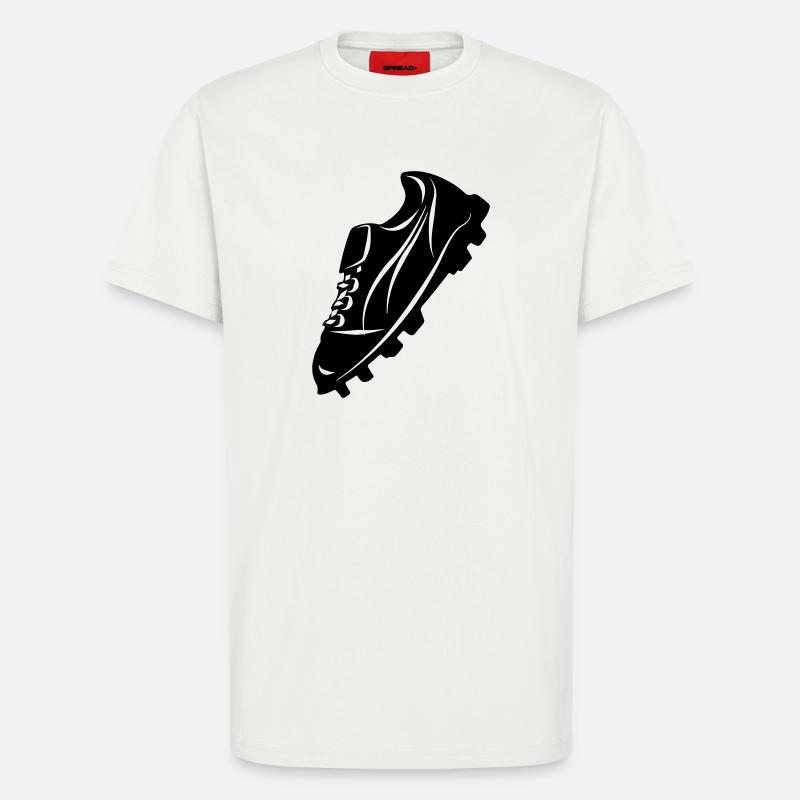 Fußballschuh transparente Schattenfigur - T-Shirt - made by SPREAD - OFF WHITE