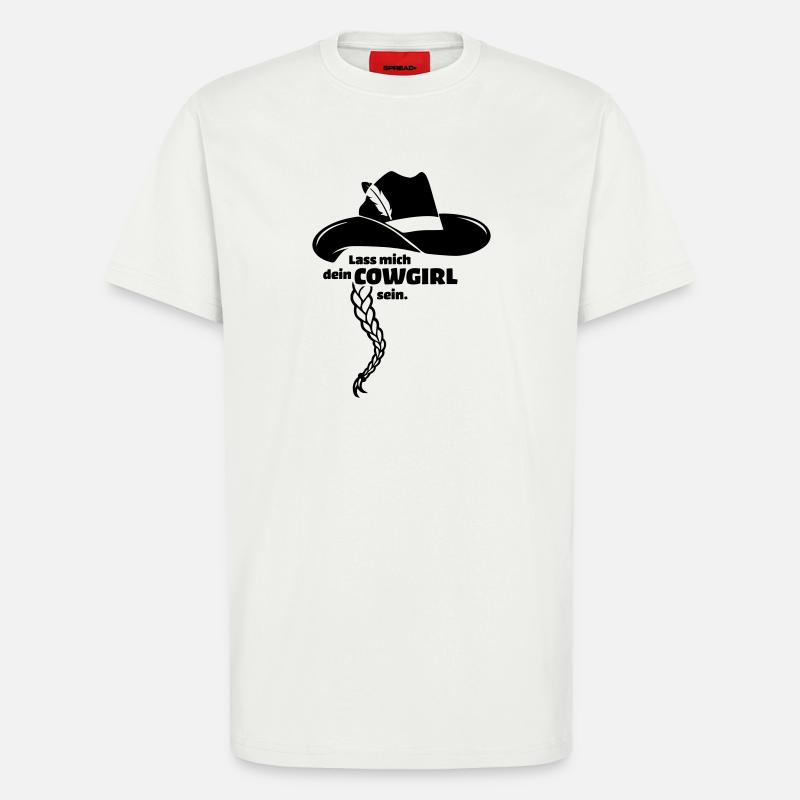 Fasching Cowboy Kuhmädchen Karneval Party - T-Shirt - made by SPREAD - OFF WHITE