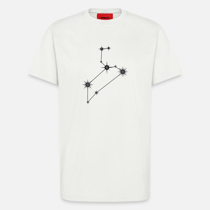 Löwe Sternbild Sternzeichen Schwarz & Grau - T-Shirt - made by SPREAD - OFF WHITE